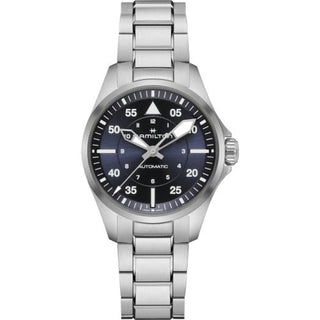 Hamilton - H76215140  Khaki Aviation Pilot Auto 36 Stainless Steel / Blue / Bracelet