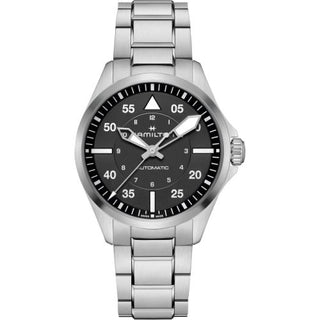 Hamilton - H76305130  Khaki Aviation Pilot Auto 39 Stainless Steel / Black / Bracelet