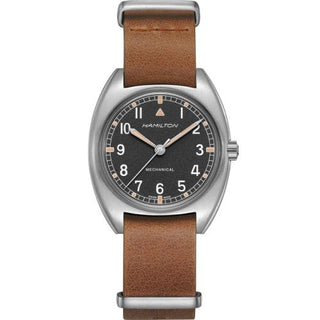 Hamilton - H76419531  Khaki Aviation Pilot Pioneer Mechanical Stainless Steel / Black / Leather