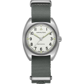 Hamilton - H76419951  Khaki Aviation Pilot Pioneer Mechanical Stainless Steel / White