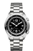 Hamilton - H76455133  Khaki Pilot Pioneer Auto Stainless Steel / Black / Bracelet