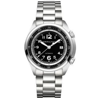 Hamilton - H76455133  Khaki Pilot Pioneer Auto Stainless Steel / Black / Bracelet