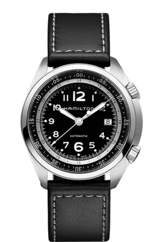 Hamilton - H76455733  Khaki Pilot Pioneer Auto Black