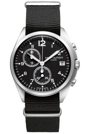 Hamilton - H76552433  Khaki Pilot Pioneer Chrono Quartz Black / NATO