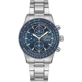 Hamilton - H76746140  Khaki Aviation Converter Auto Chrono Stainless Steel / Blue / Bracelet