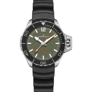 Hamilton - H77455360  Frogman Auto 41 Stainless Steel / Green / Rubber