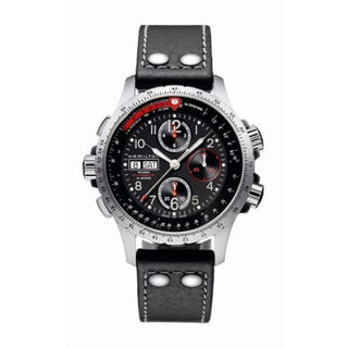 Hamilton - H77646733  Khaki Aviation X-Wind Automatic Black-Orange / Leather