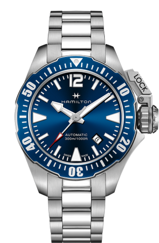 Hamilton - H77705145  Frogman Auto 42 Stainless Steel / Blue / Bracelet