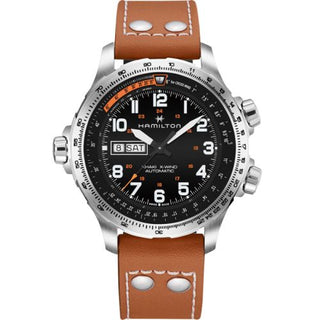 Hamilton - H77755533  Khaki Aviation X Wind Day Date Auto Stainless Steel / Black / Bracelet