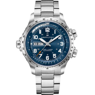 Hamilton - H77765141  Khaki Aviation X Wind Day Date Auto Blue / Bracelet