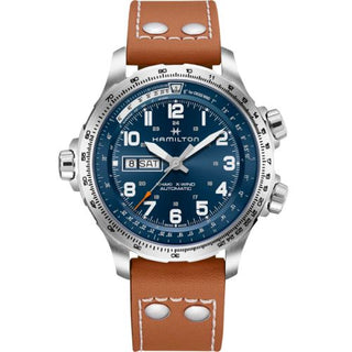 Hamilton - H77765541  Khaki Aviation X Wind Day Date Auto Stainless Steel / Blue