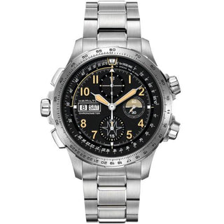 Hamilton - H77796135  Khaki Aviation X Wind Day Date Auto Chrono / Bracelet