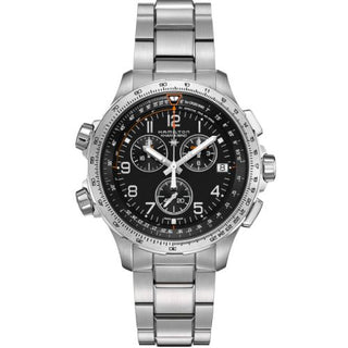 Hamilton - H77912135  Khaki Aviation X-Wind GMT Chrono Quartz Black / Bracelet