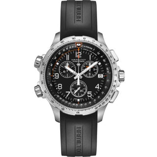 Hamilton - H77912335  Khaki Aviation X-Wind GMT Chrono Quartz Stainless Steel / Black / Rubber