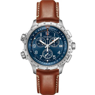 Hamilton - H77922541  Khaki Aviation X-Wind GMT Chrono Quartz Stainless Steel / Blue