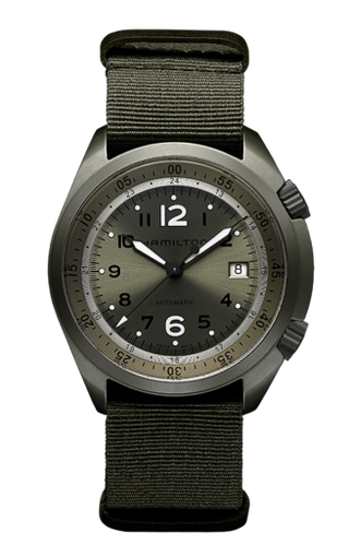 Hamilton - H80405865  Khaki Pilot Pioneer Alu Olive Green Auto