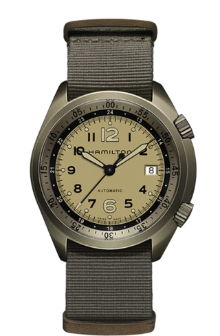 Hamilton - H80435895  Khaki Pilot Pioneer Alu Beige Auto