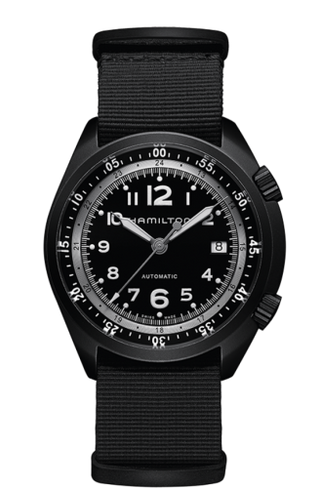 Hamilton - H80485835  Khaki Pilot Pioneer Alu Black Auto