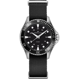 Hamilton - H82201931  Khaki Navy Scuba Quartz 37 Stainless Steel / Black / NATO