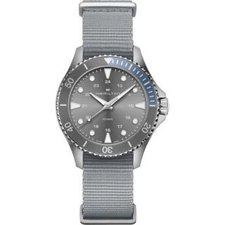 Hamilton - H82211981  Khaki Navy Scuba Quartz 37 Stainless Steel / Grey / NATO