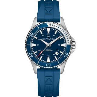 Hamilton - H82345341  Khaki Navy Scuba Auto Stainless Steel / Blue / Rubber