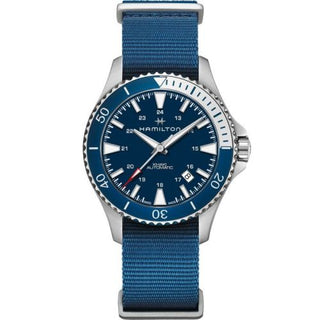 Hamilton - H82345941  Khaki Navy Scuba Auto Stainless Steel / Blue / NATO