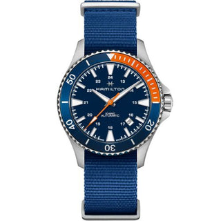 Hamilton - H82365941  Khaki Navy Scuba Auto Stainless Steel / Blue / NATO