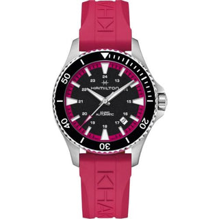 Hamilton - H82395330  Khaki Navy Scuba Auto Stainless Steel / Black - Pink / Rubber