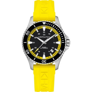 Hamilton - H82395332  Khaki Navy Scuba Auto Stainless Steel / Black - Yellow / Rubber