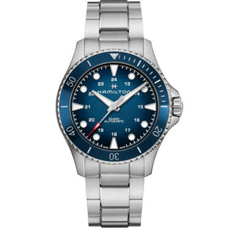 Hamilton - H82505140  Khaki Navy Scuba Auto 43 Stainless Steel / Blue / Bracelet