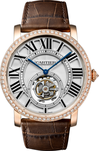 Cartier - HPI00593   Rotonde de Cartier Flying Tourbillon Pink Gold / Diamond / Silver