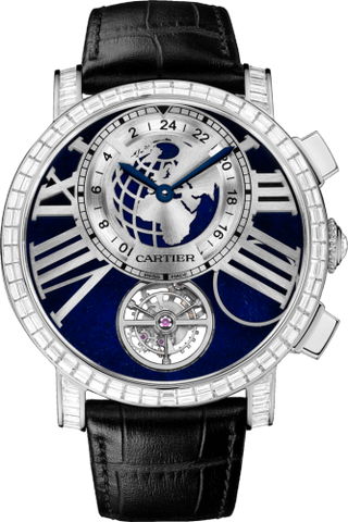 Cartier - HPI00639  Rotonde de Cartier Earth and Moon Platinum / Baguette