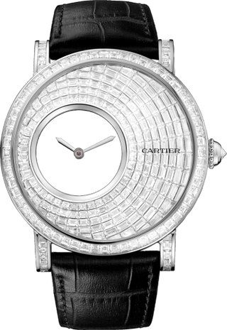 Cartier - HPI00889  Rotonde de Cartier Mysterious Hour White Gold / Baguette