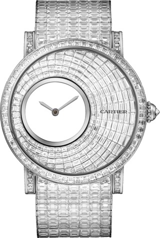 Cartier - HPI00890  Rotonde de Cartier Mysterious Hour White Gold / Baguette