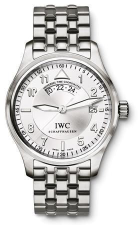 IWC - IW3251-08  Pilot's Watch Spitfire UTC Stainless Steel / Silver / Bracelet