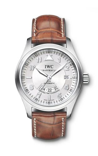 IWC - IW3251-10  Pilot's Watch Spitfire UTC Stainless Steel / Silver / Strap