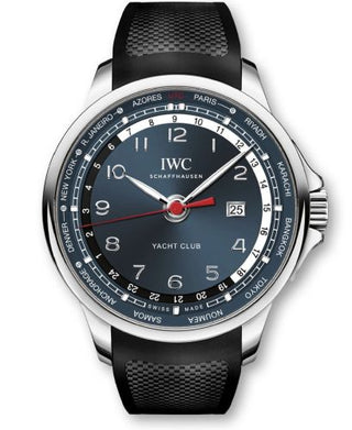 IWC - IW3266-06  Portugieser Yacht Club Worldtimer Stainless Steel / Solaris