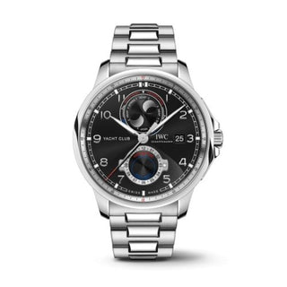 IWC - IW3440002  Portugieser Yacht Club Moon & Tide Stainless Steel / Black / Bracelet