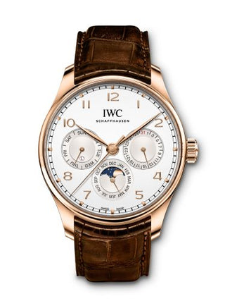 IWC - IW3442-02  Portugieser Perpetual Calendar 42 Red Gold / Silver / Alligator