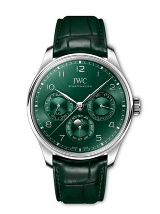 IWC - IW3442-07  Portugieser Perpetual Calendar 42 Stainless Steel / Green