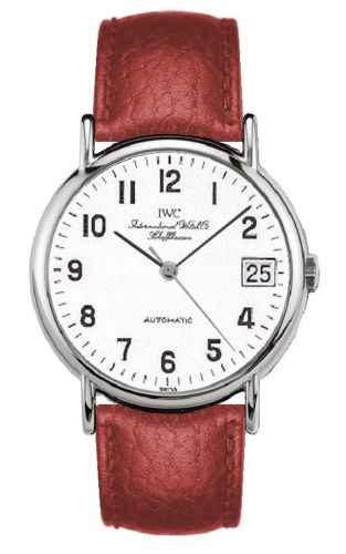 IWC - IW3513-35  Portofino Automatic Stainless Steel / White - Railroad / Strap