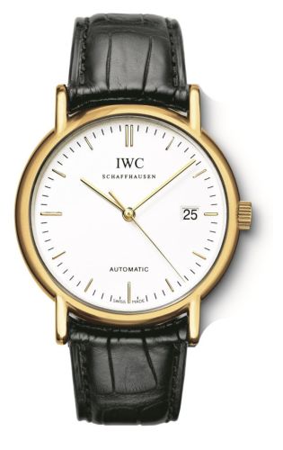 IWC - IW3533-07  Portofino Automatic / Yellow Gold / White / Strap