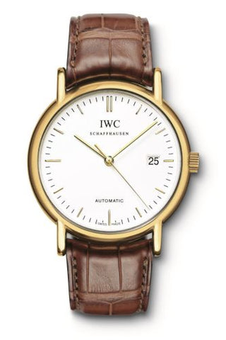 IWC - IW3533-14  Portofino Automatic / Yellow Gold / White / Strap