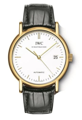 IWC - IW3533-16  Portofino Automatic / Yellow Gold / White / Strap