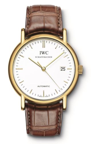 IWC - IW3533-17  Portofino Automatic / Yellow Gold / White / Strap