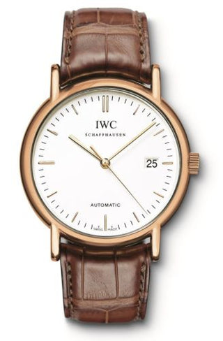 IWC - IW3533-19  Portofino Automatic / Rose Gold / White / Strap