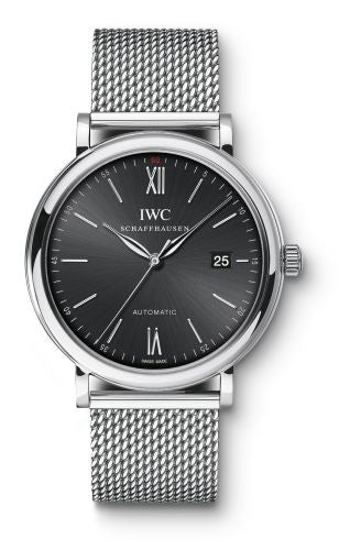 IWC - IW3565-06  Portofino Automatic Stainless Steel / Black / Milanese