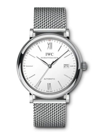 IWC - IW3565-07  Portofino Automatic Stainless Steel / Silver / Short Milanese