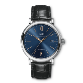 IWC - IW3565-23  Portofino Automatic Stainless Steel / Blue / Alligator