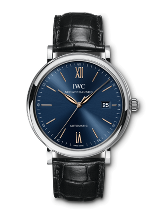 IWC - IW3565-23  Portofino Automatic Stainless Steel / Blue / Alligator